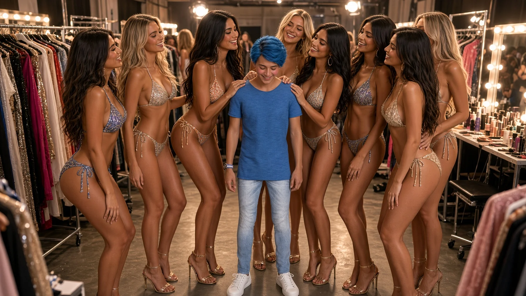 Ray Anderson with models